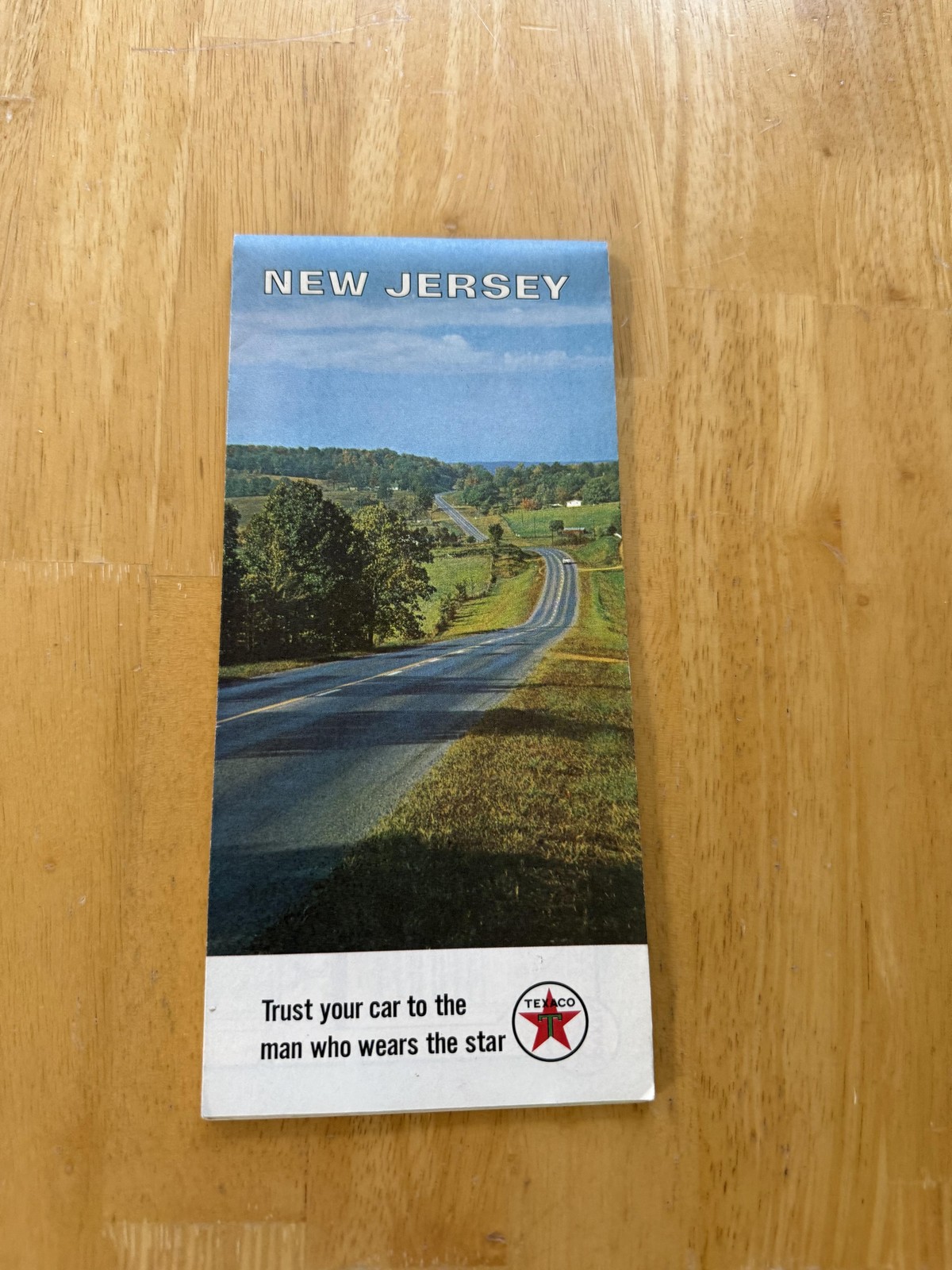 Vintage Texaco New Jersey State Highway Road Map Travel Folded Brochure USA