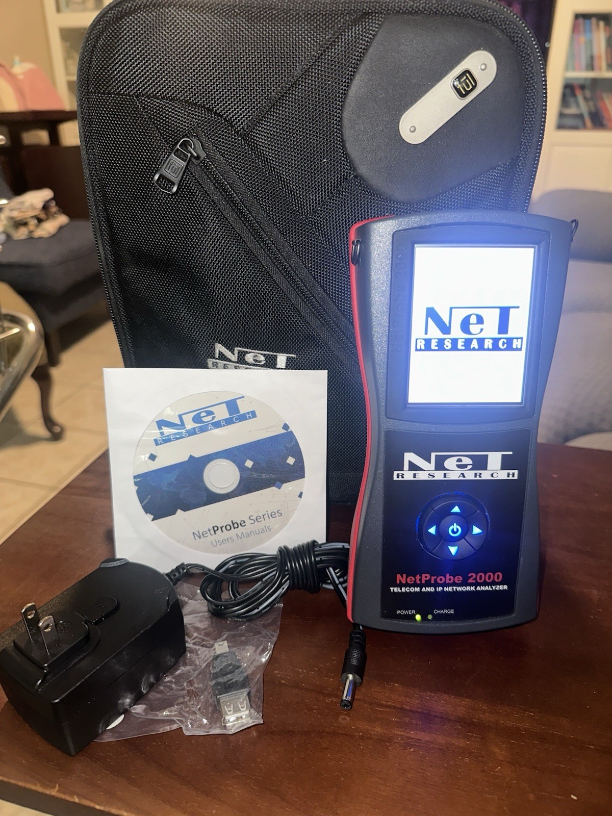 NetProbe 2000 Telecom & IP Network Analyzer w/ Case, Charger, And CD Manual BERT