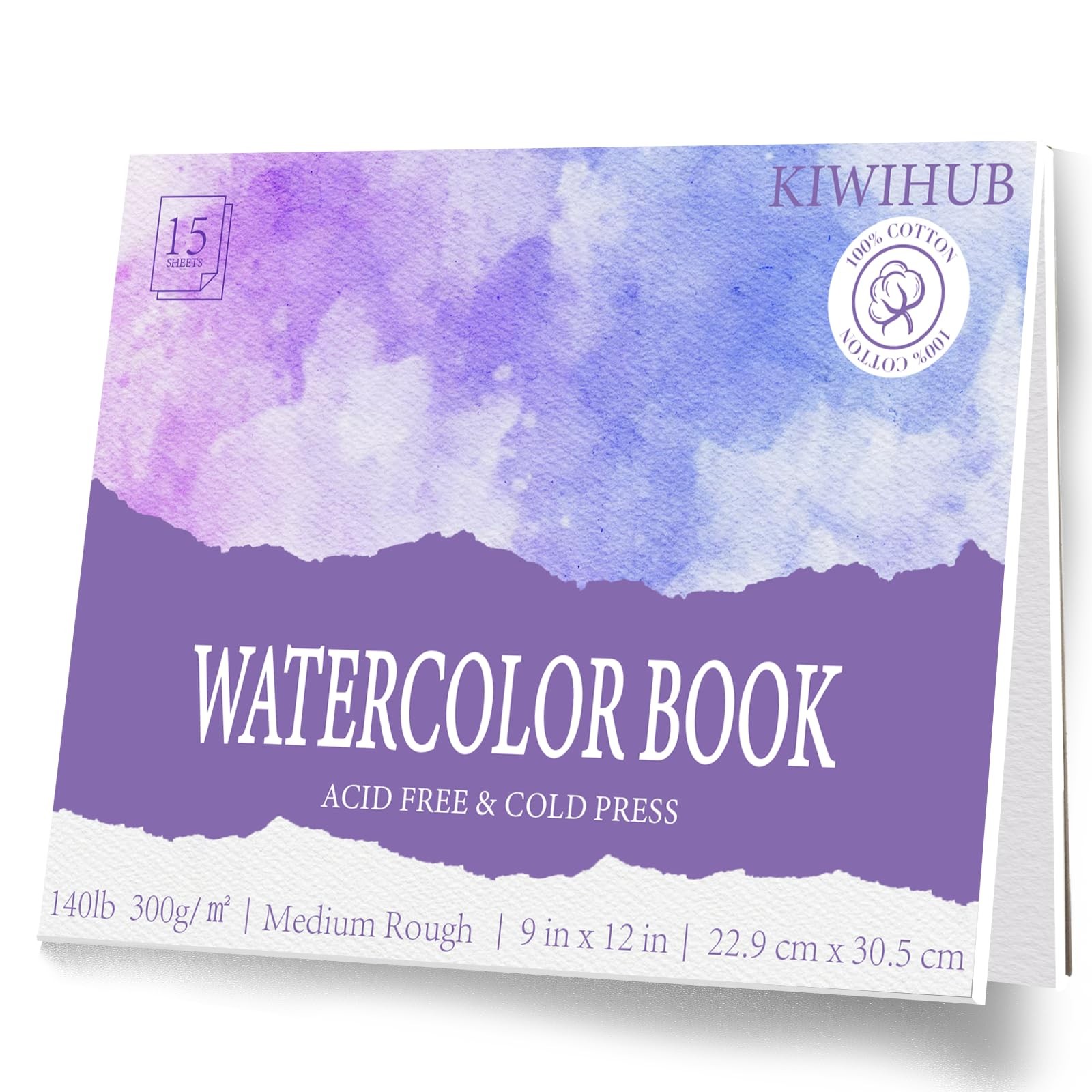 Watercolor Paper Pad 9x12 100 Percent Cotton Artist Paper