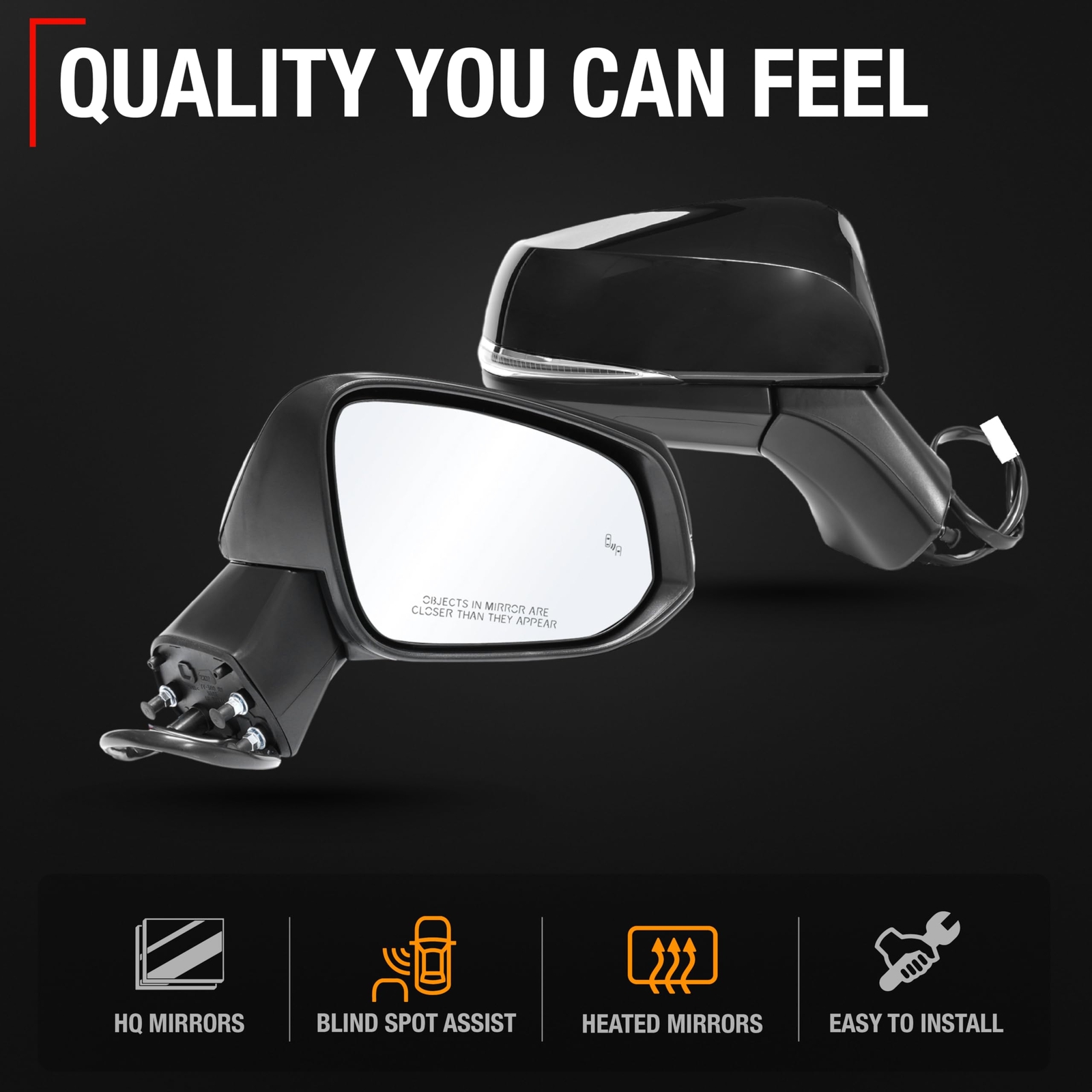 Toyota RAV4 Passenger Side Mirror Replacement - Powered Adjustment, Manual Fo...