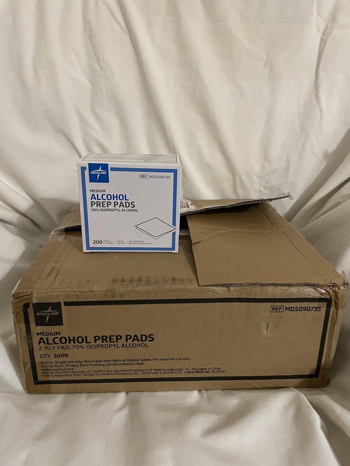 Medline Medium Alcohol Prep Pads 2 Ply