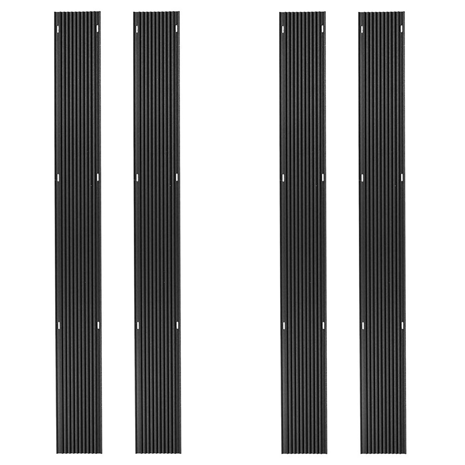 Black Ice Snowmobile Trailer Ski Guides 5' Carbide Glide 4-Pack, black