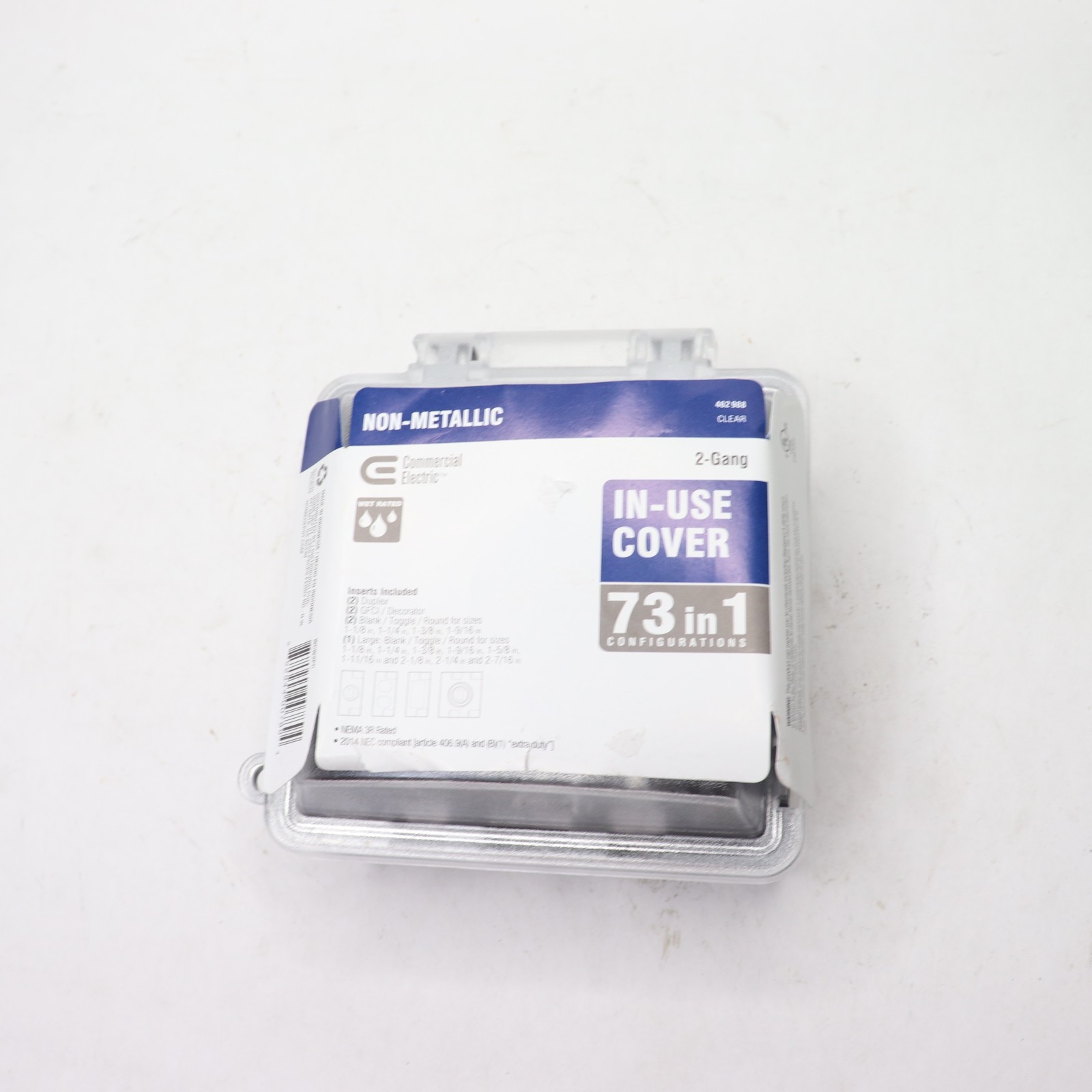Commercial Electric Extra Duty Horizontal Vertical Cover Set Non-Metallic Clear