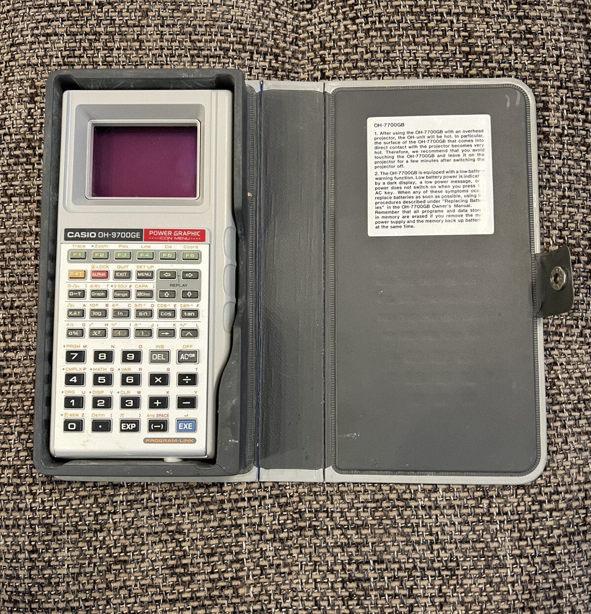 Casio OH-7700GB Overhead Projector Calculator Power Graphic TESTED WORKS