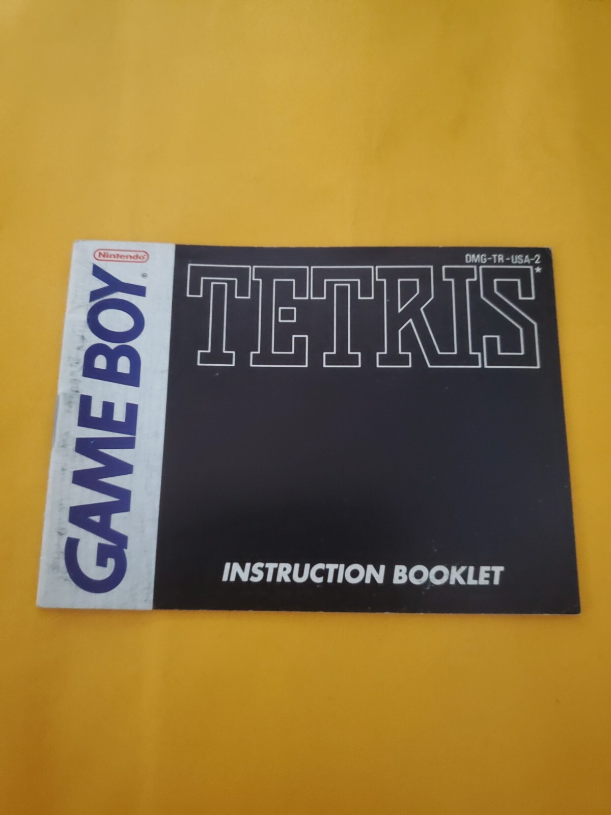 Tetris Nintendo Game Boy Manual Instruction Booklet Only
