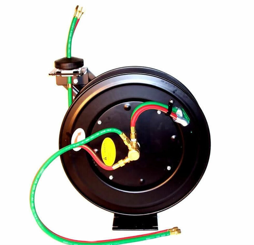 100 Ft Oxygen Acetylene Welding Welder Retractable Dual Hose