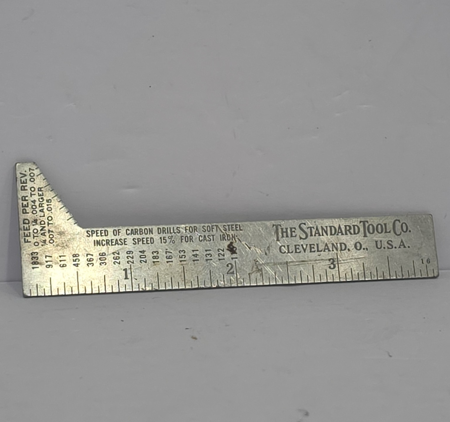 Vintage Standard Tool Co Drill Gauge Made In USA Cleveland Machinist