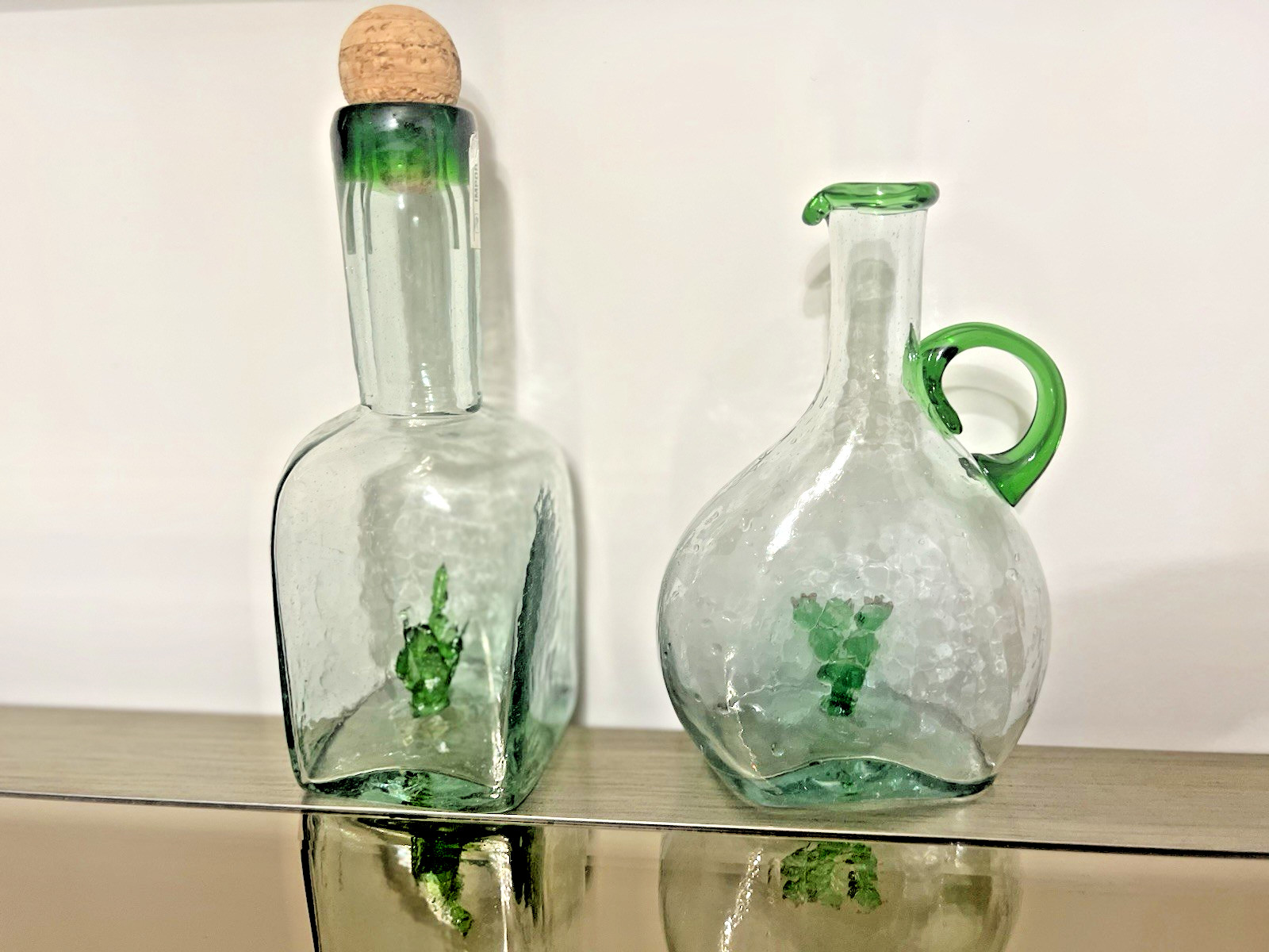 Empty Casta Weber Azul Tequila Añejo Glass Bottles Lot of 2 Mexican Agave