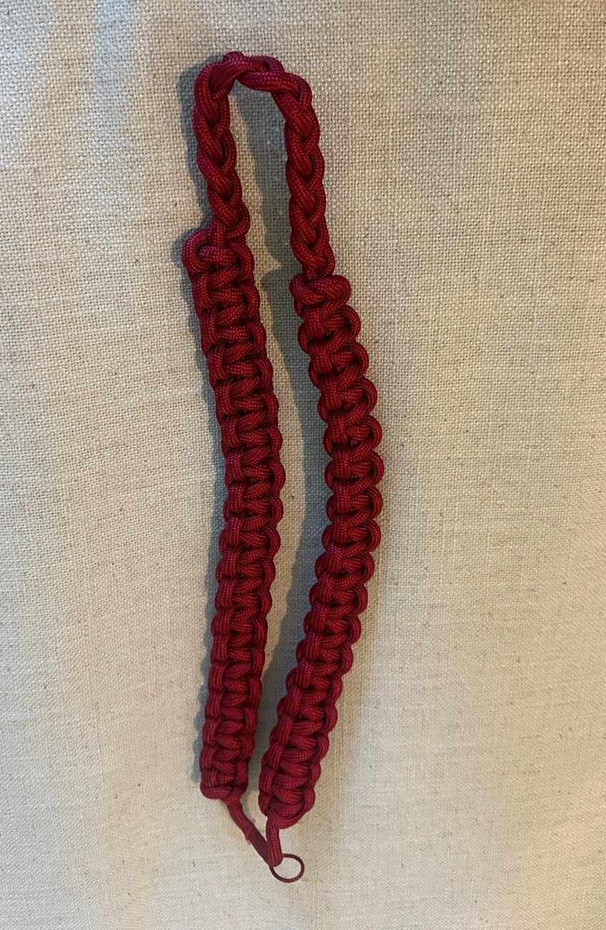 Army Shoulder Cord Artillery Scarlet Red Thick