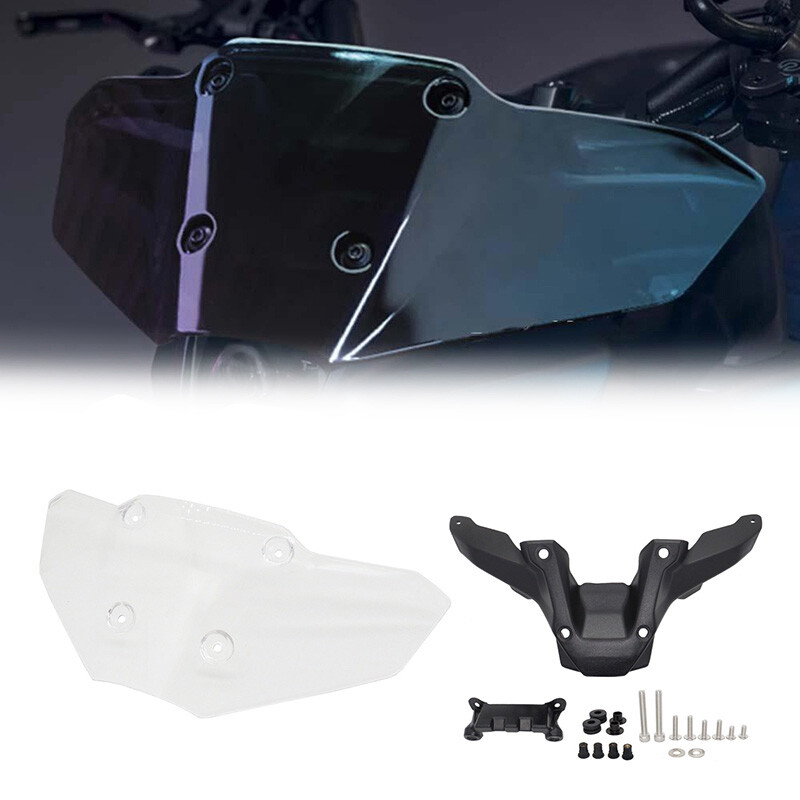 Motorcycle Windshield Wind Deflector Clear With Bracket For Yamaha MT-09 SP 2024