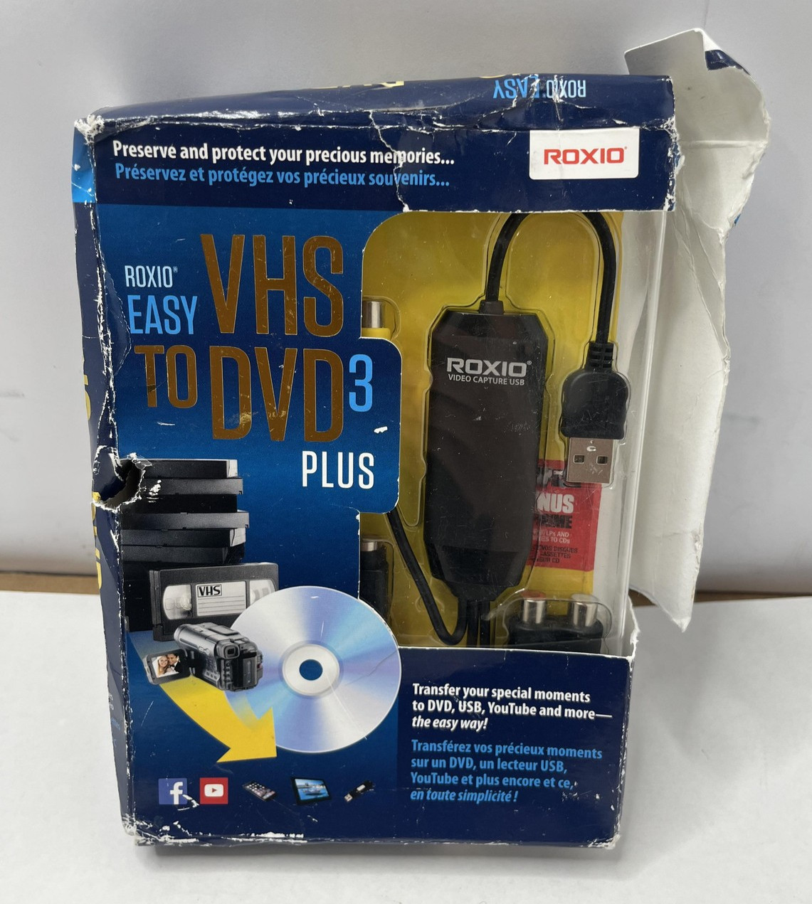 Roxio Easy VHS To DVD 3 Plus USB Video Capture Converter Windows 10 PC Software