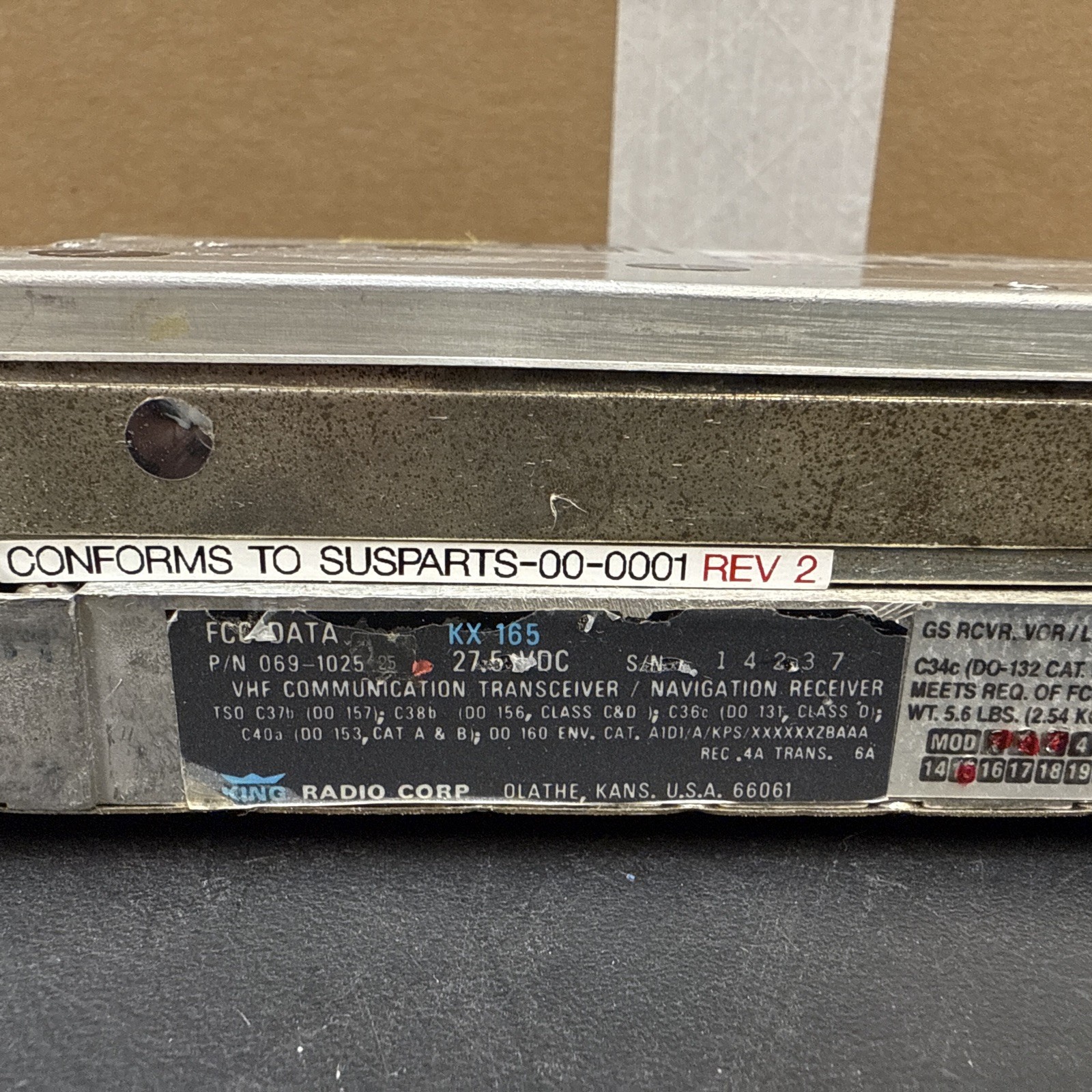 KX 165 TSO 28V With Tray