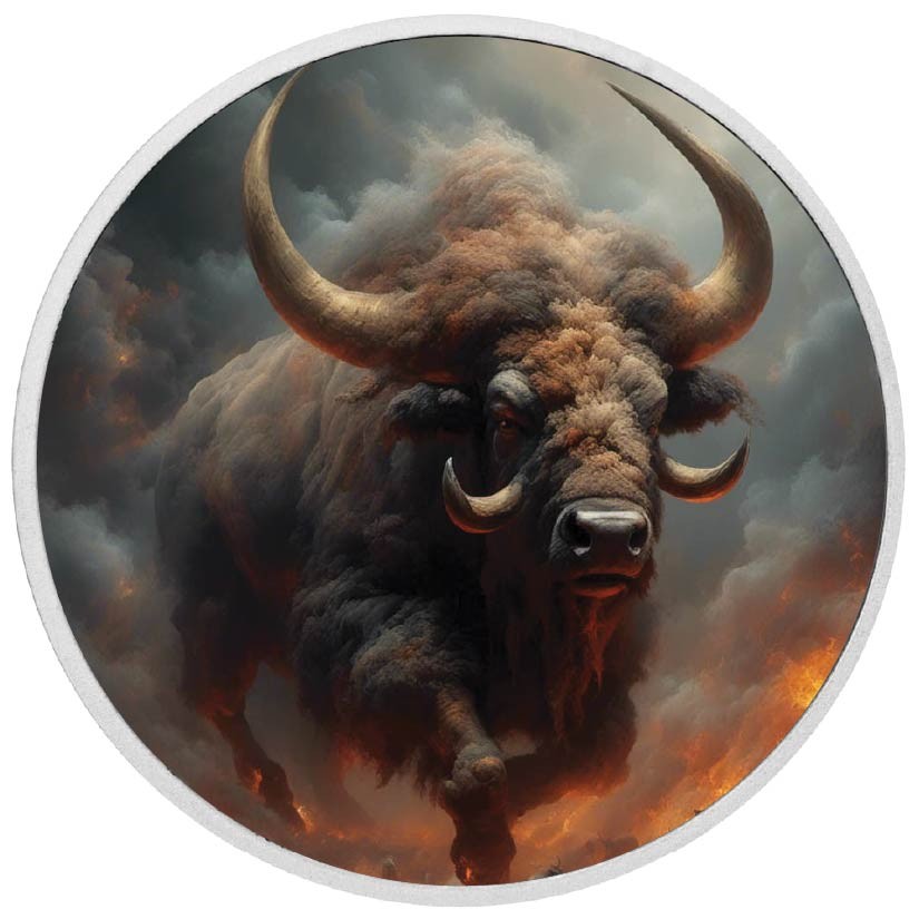 2026 Australia 1oz 9999 Silver BU Primal Fury Power of the Bison Colouriized