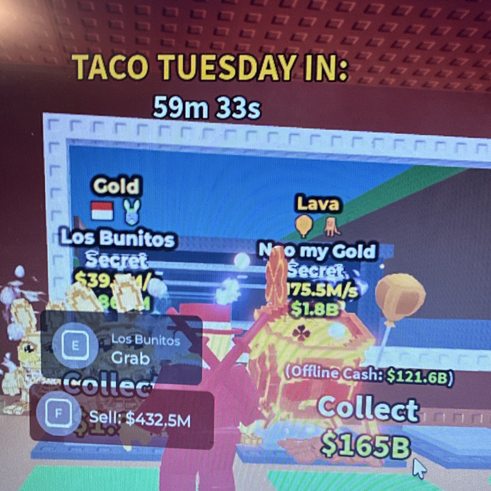 Los Bunitos Secret Gold Lava Game Assets Collectible Virtual Item