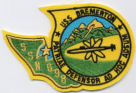 USS Bremerton SSN 698 - 3 inch Crest BC Patch Cat No C5768
