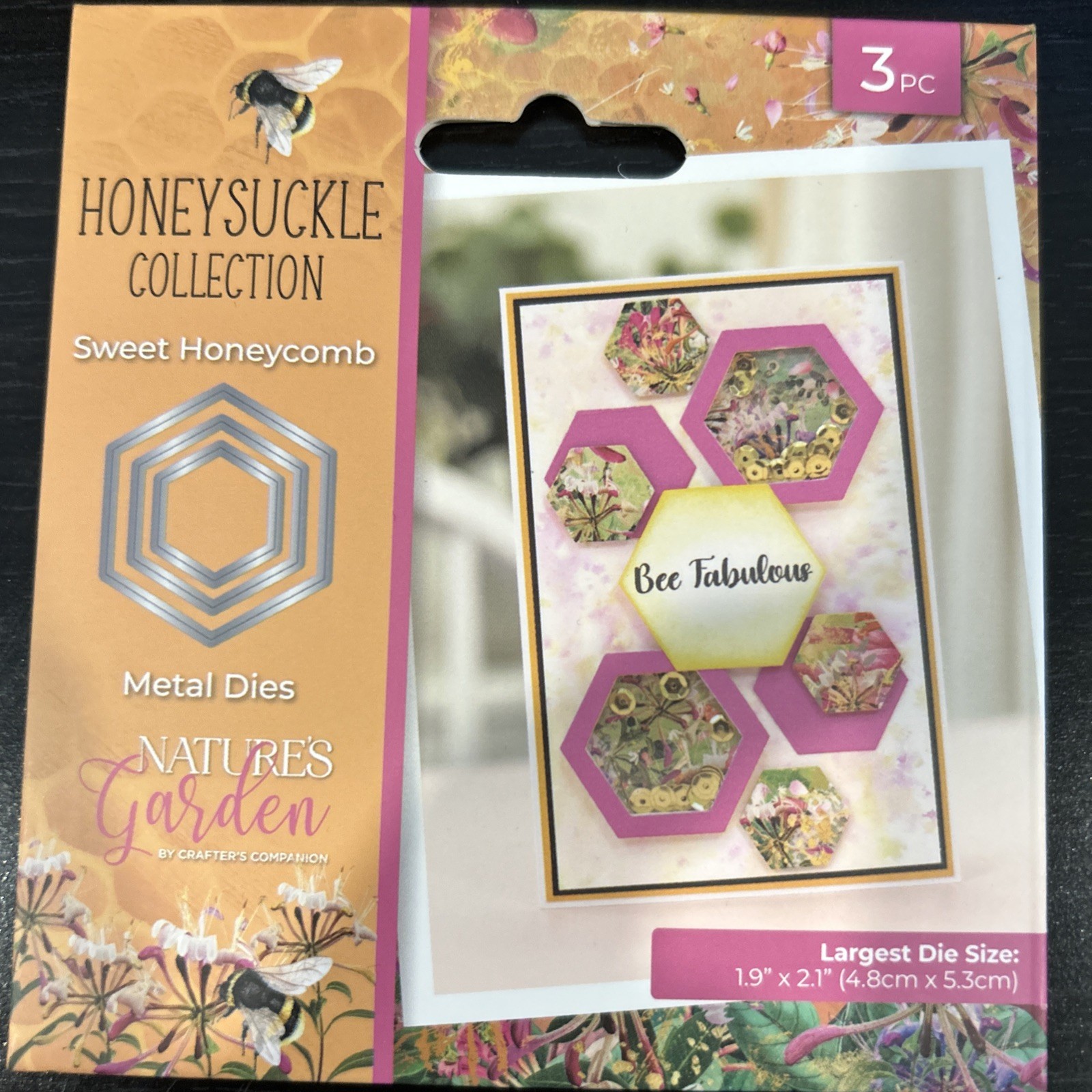 Crafters Companion Honeysuckle Collection Sweet Honeycomb Metal Die