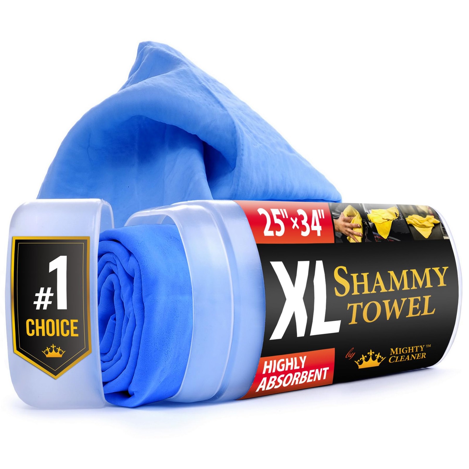 XL 34x25" Shammy Towel for Car Drying Super Absorbent Scratch-Free Chamois