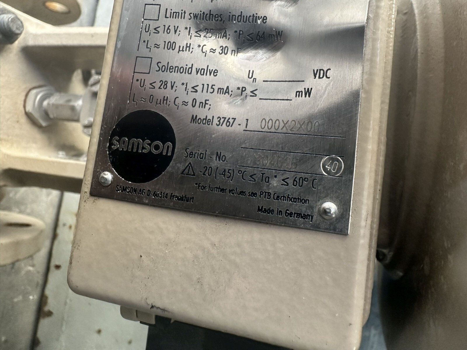 Samson 3767 actuator