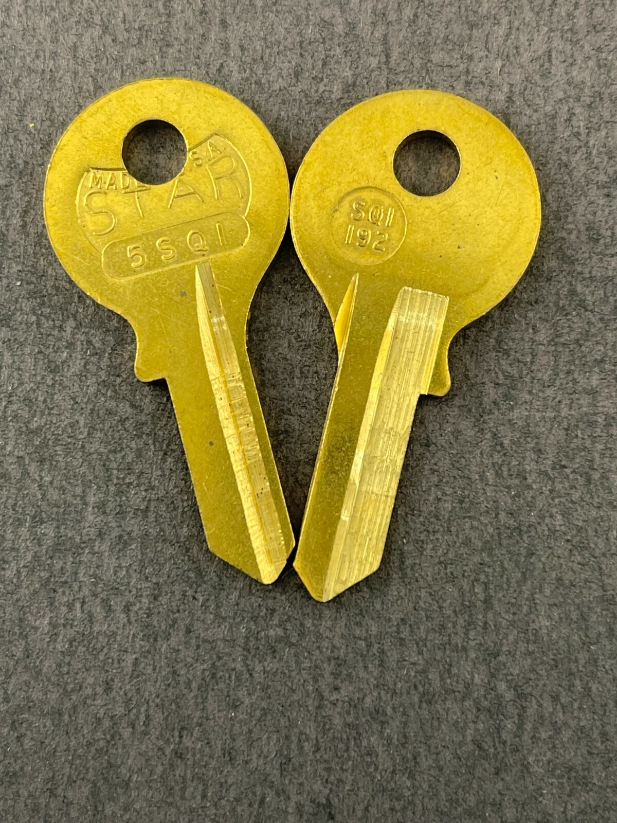 Lots of 2 STAR 5SQ1 192 SQ1 Type 5 Pin Key Blanks for Squire