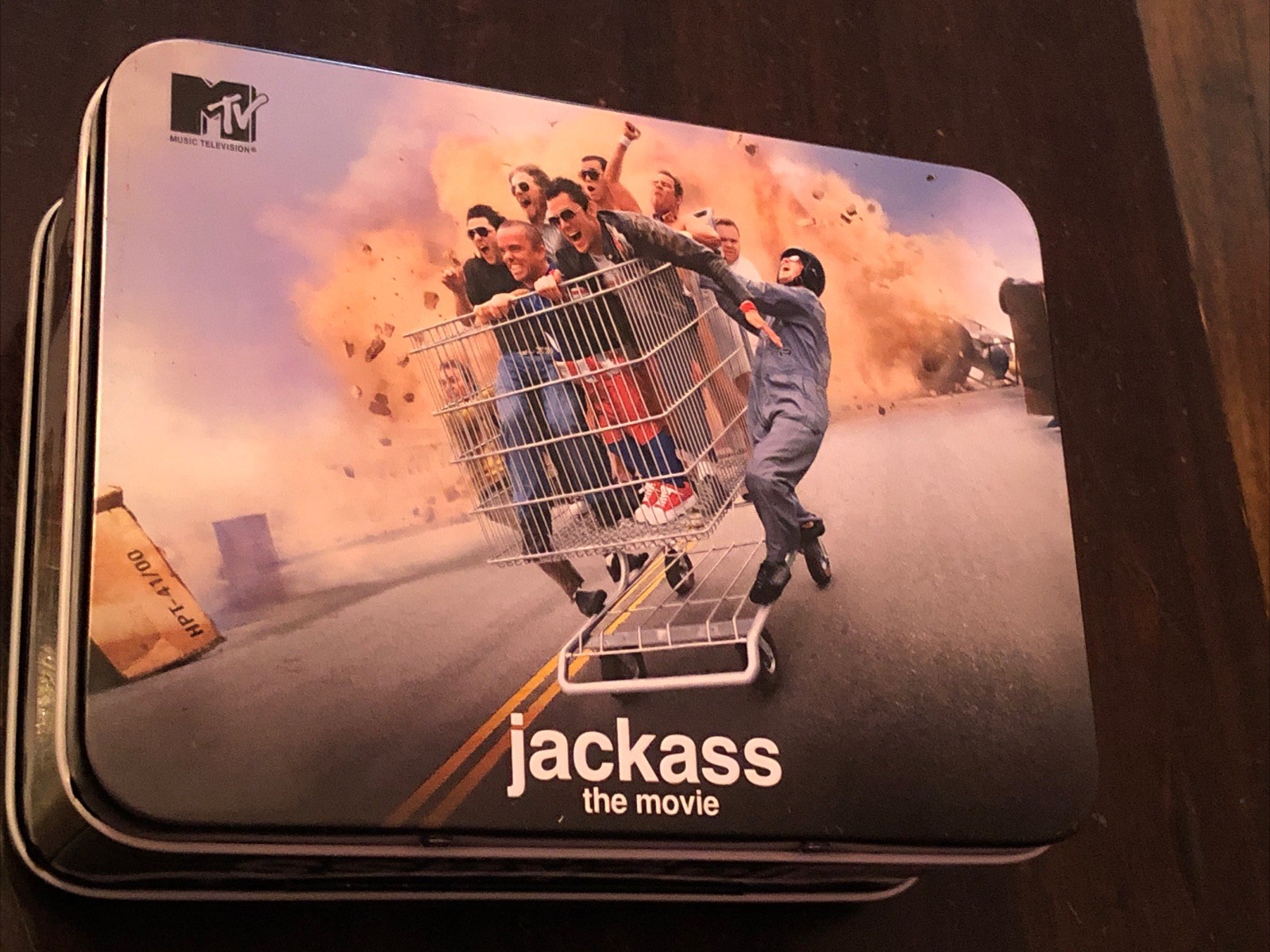 2002 Jackass The Movie Lunchbox MTV NECA Original Movie 7.5 X 5.5 REAR