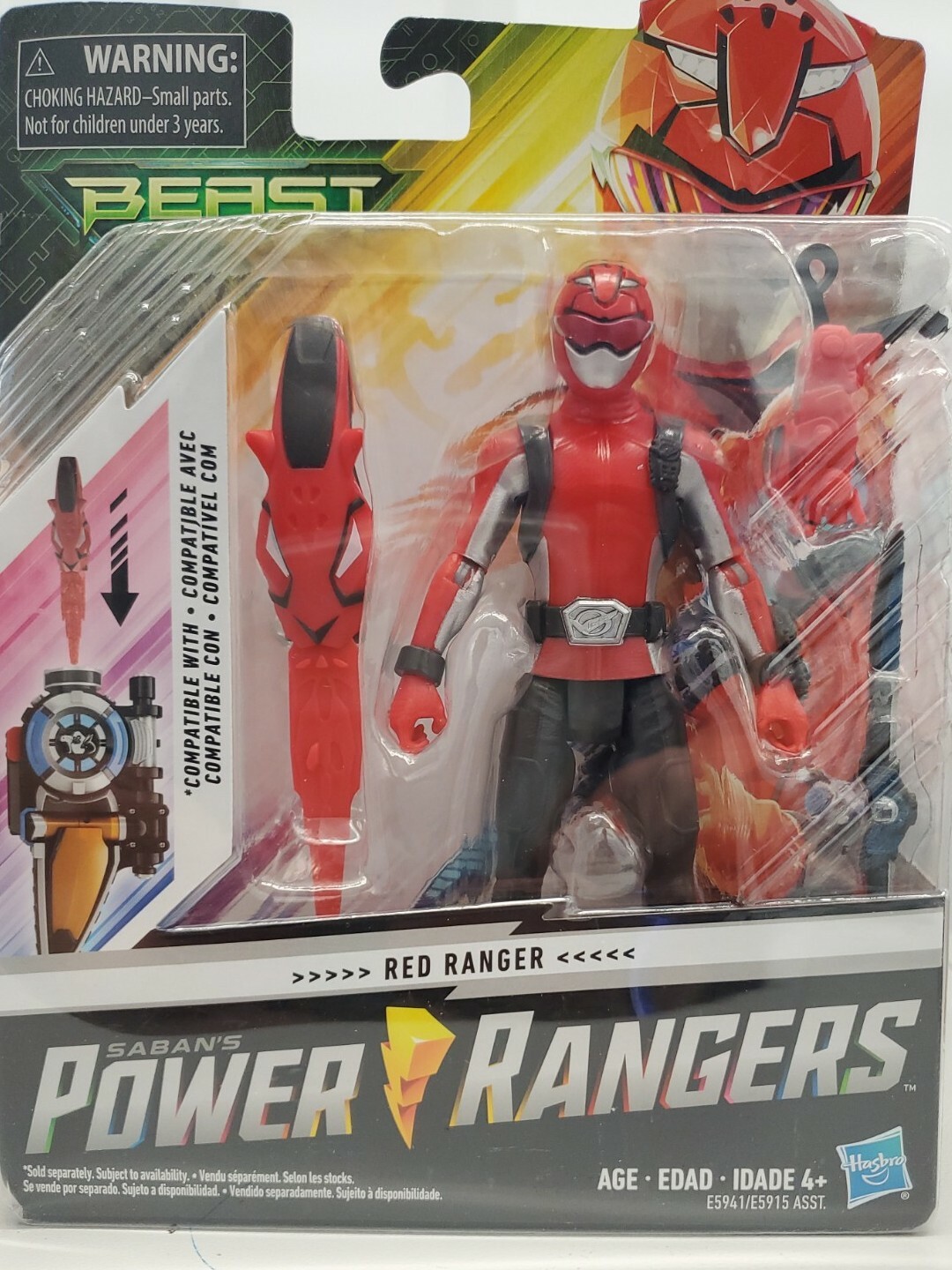 New Genuine Power Rangers Beast X Morphers Red Ranger Red Fury Mode Figure