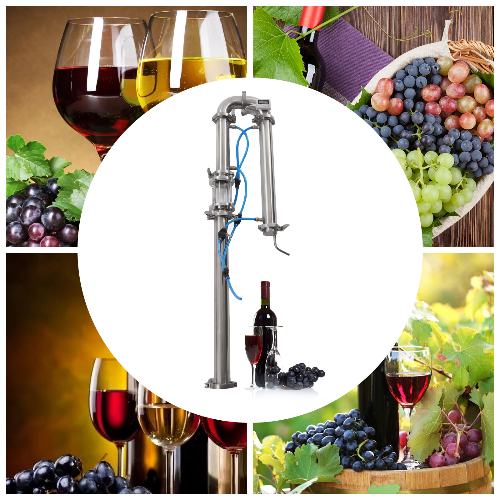 2 inch Stainless Still Moonshine Reflux Distilling Column Brew Wine Making Tool