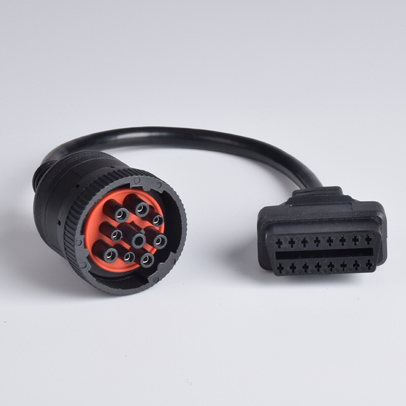 1 pcs Heavy truck diagnostic cable 9 pin J1939 truck detection cable OBD cabLe