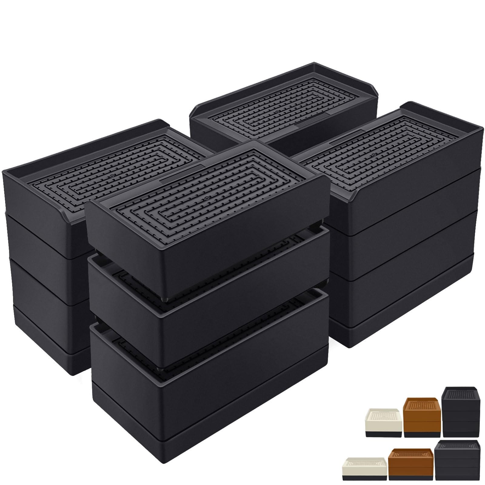 Furniture Risers 4 inch, Heavy Duty Furniture Elevator in Heights of 1.5, 3 o...