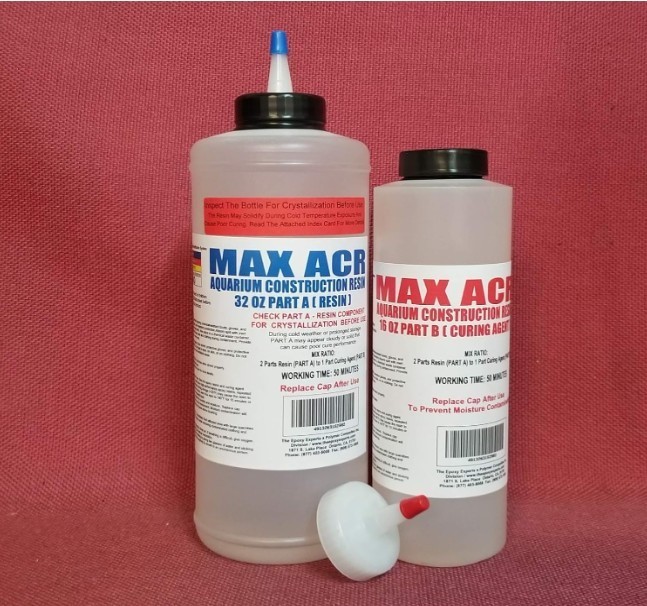 MAX ACR Aquarium Safe Epoxy 4 Sealing Coating Bonding Fiberglassing Casting Use