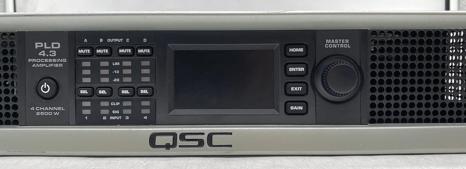 QSC PLD4.3 4-CH 2500W DSP PROCESSING POWER AMPLIFIER