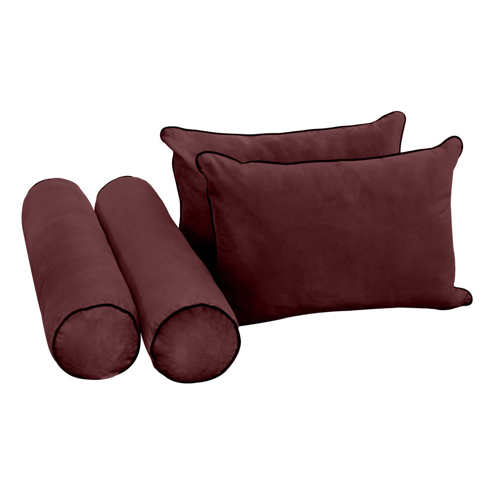 SLIPCOVER ONLY Contrast Twin Style V4 Velvet Indoor Daybed Bolster Cushion AD368