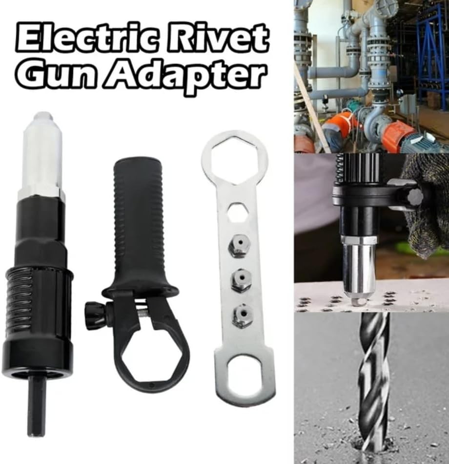 Rivet Gun Adapter Kit, Electric Power Drill Rivet Attachment