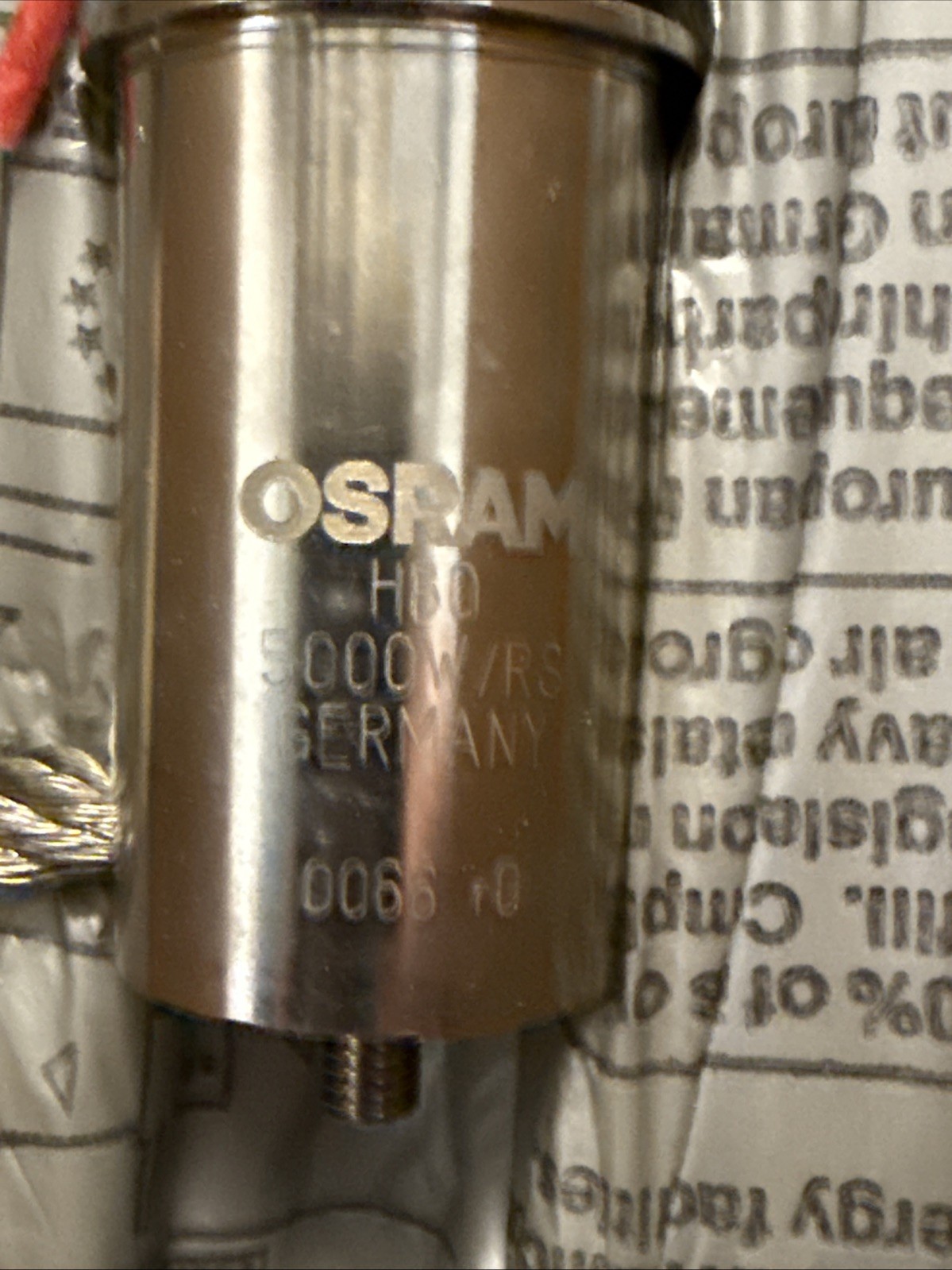 OSRAM HBO 5000W/RS MERCURY SHORT ARC LAMP 5000W