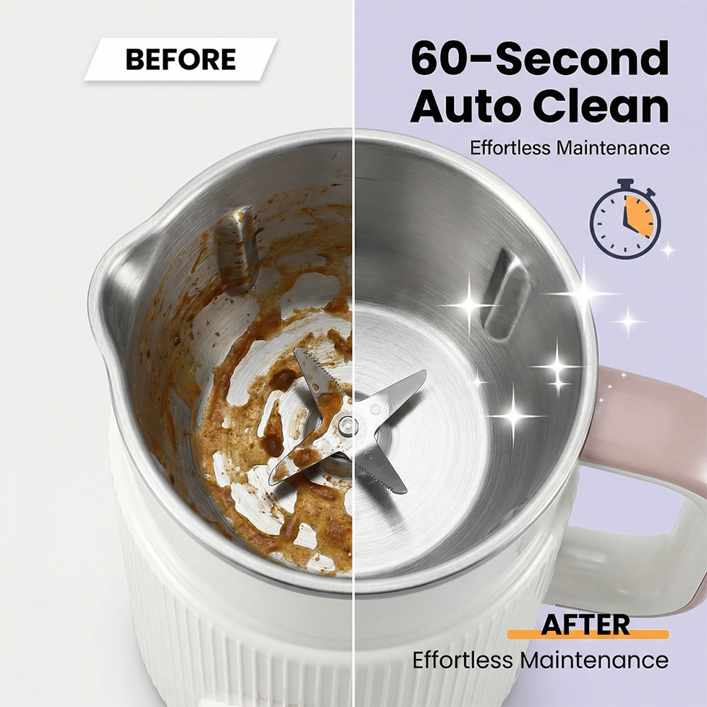 27oz/800ML Soy Milk Maker Machine Automatic Nut Milk Maker Machine Milk Blender