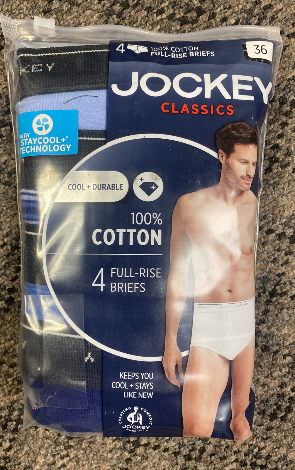 Jockey Men's Classic Collection Full-Rise Briefs 4-Pack 36