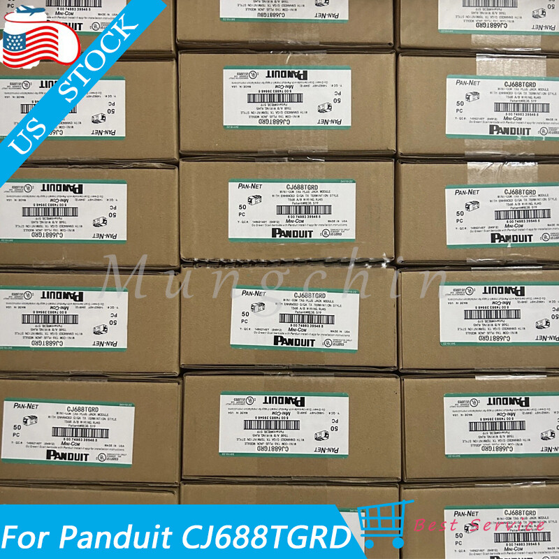 200PCS For Panduit CJ688TGRD Gigabit Category Cat 6 RJ45 Red Network Jack Module