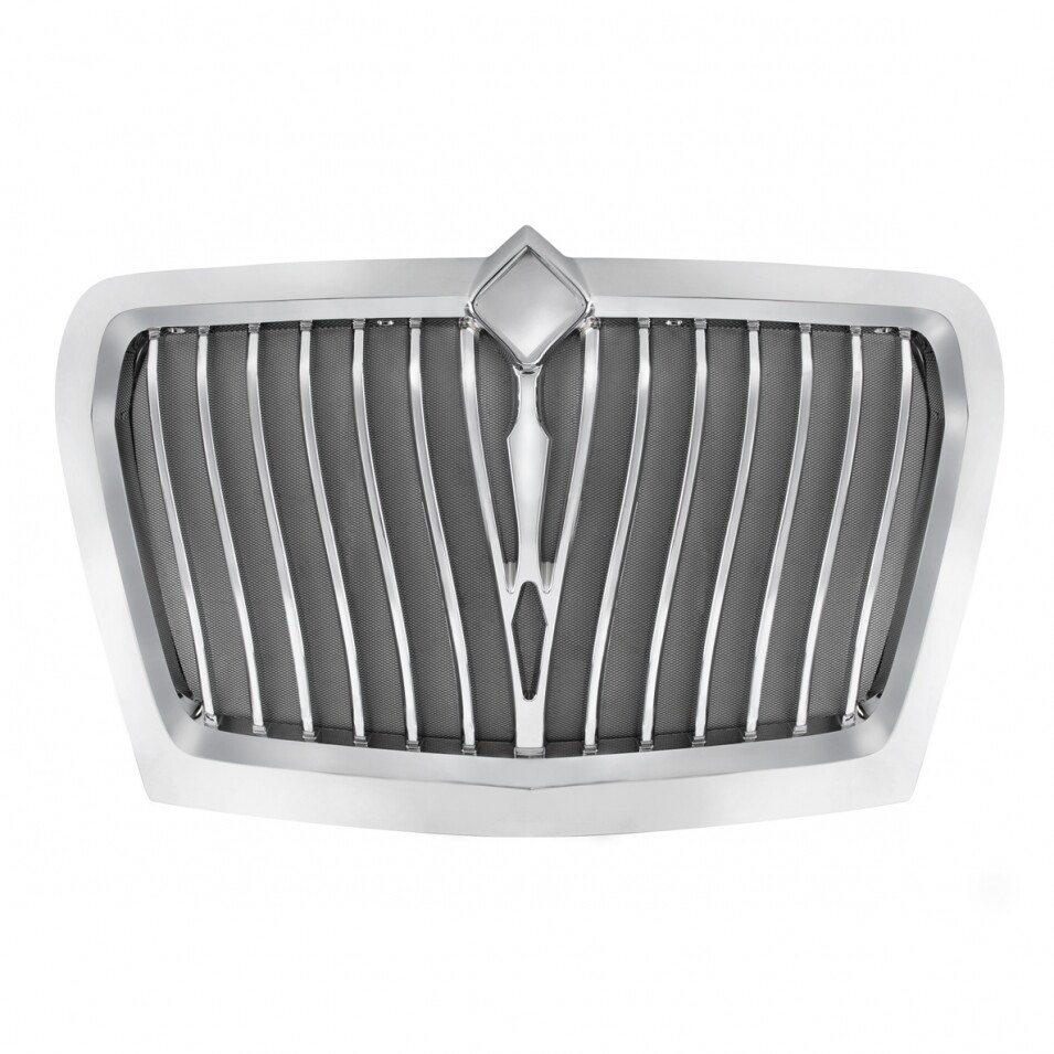 Chrome Curved Style Grille with Bug Screen for 2018-2023 International LT Trucks