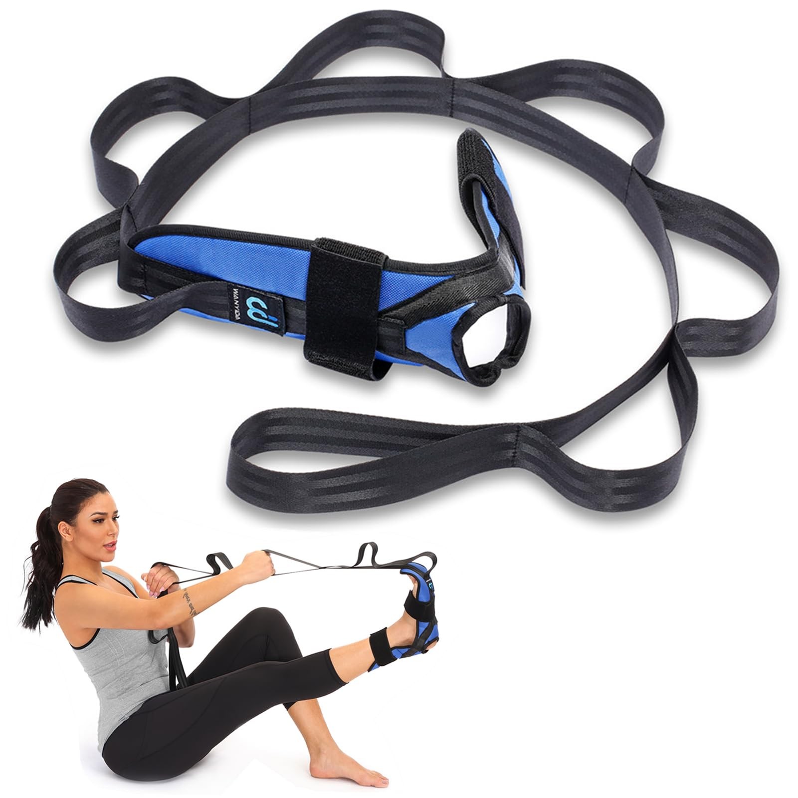 Foot and Calf Stretcher for Plantar Fasciitis, 1 Count (Pack of 1), Blue