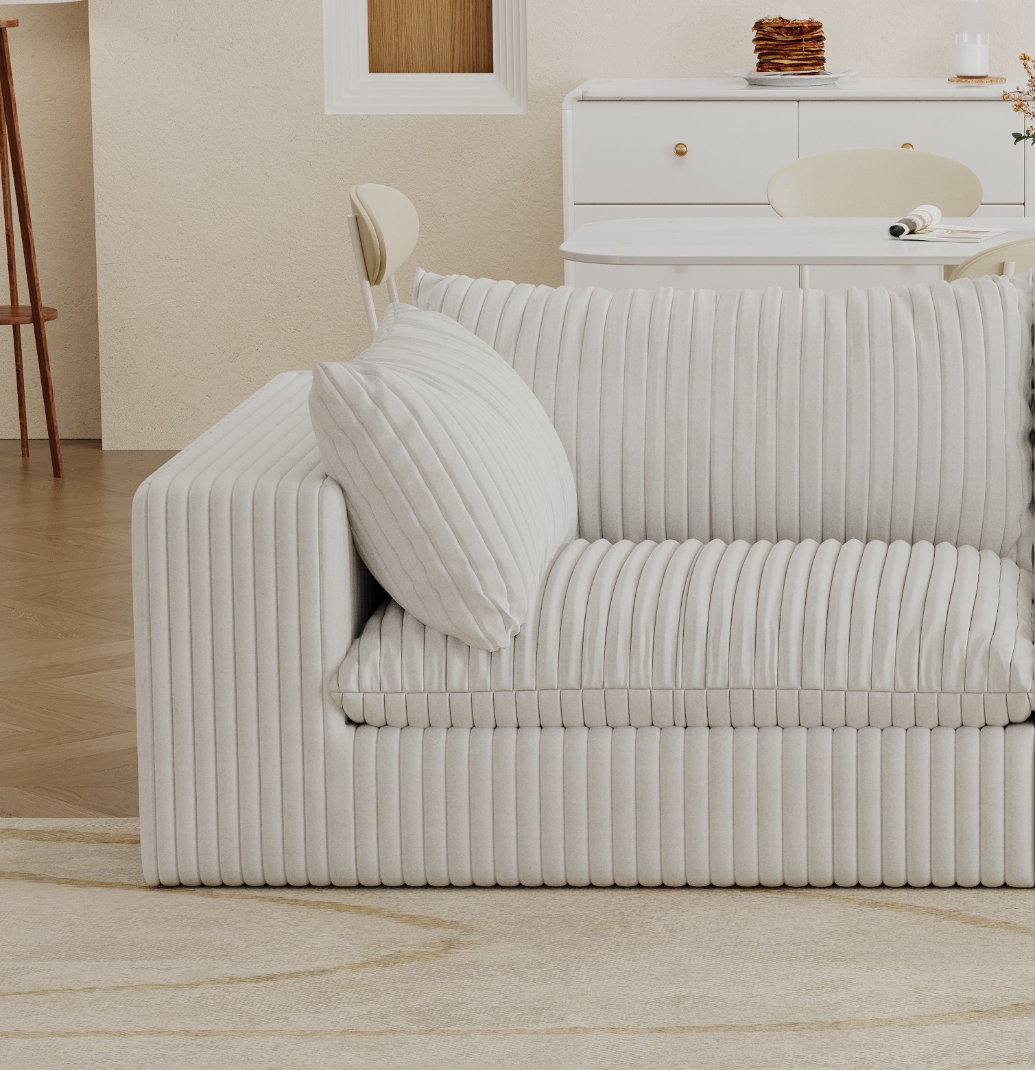 Cloud Sofa,Corduroy Fabric,Deep Seat Couches,Double-layer design,Removable  Cu