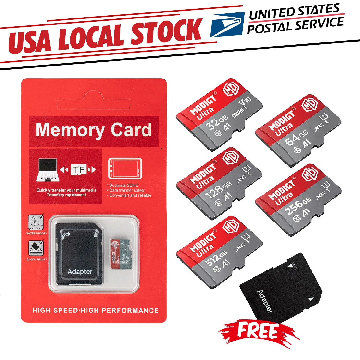 Lot 64G 32G Micro SD Card SDHC Memory Card TF Card Class 10 Camera Phone Cards