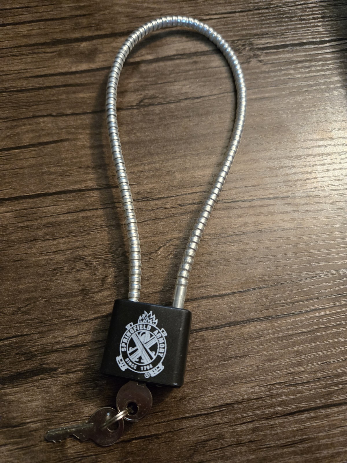 Springfield Armory Gun Lock 15"  Safety Cable w/ 2 keys