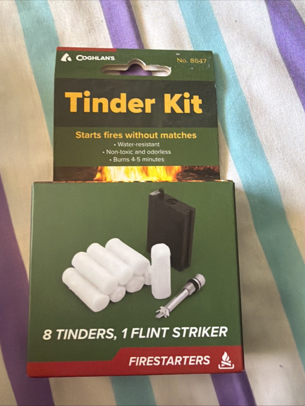 Coghlan's Emergency Tinder Kit (8 Pack), Survival Waterproof Flint Striker Fire