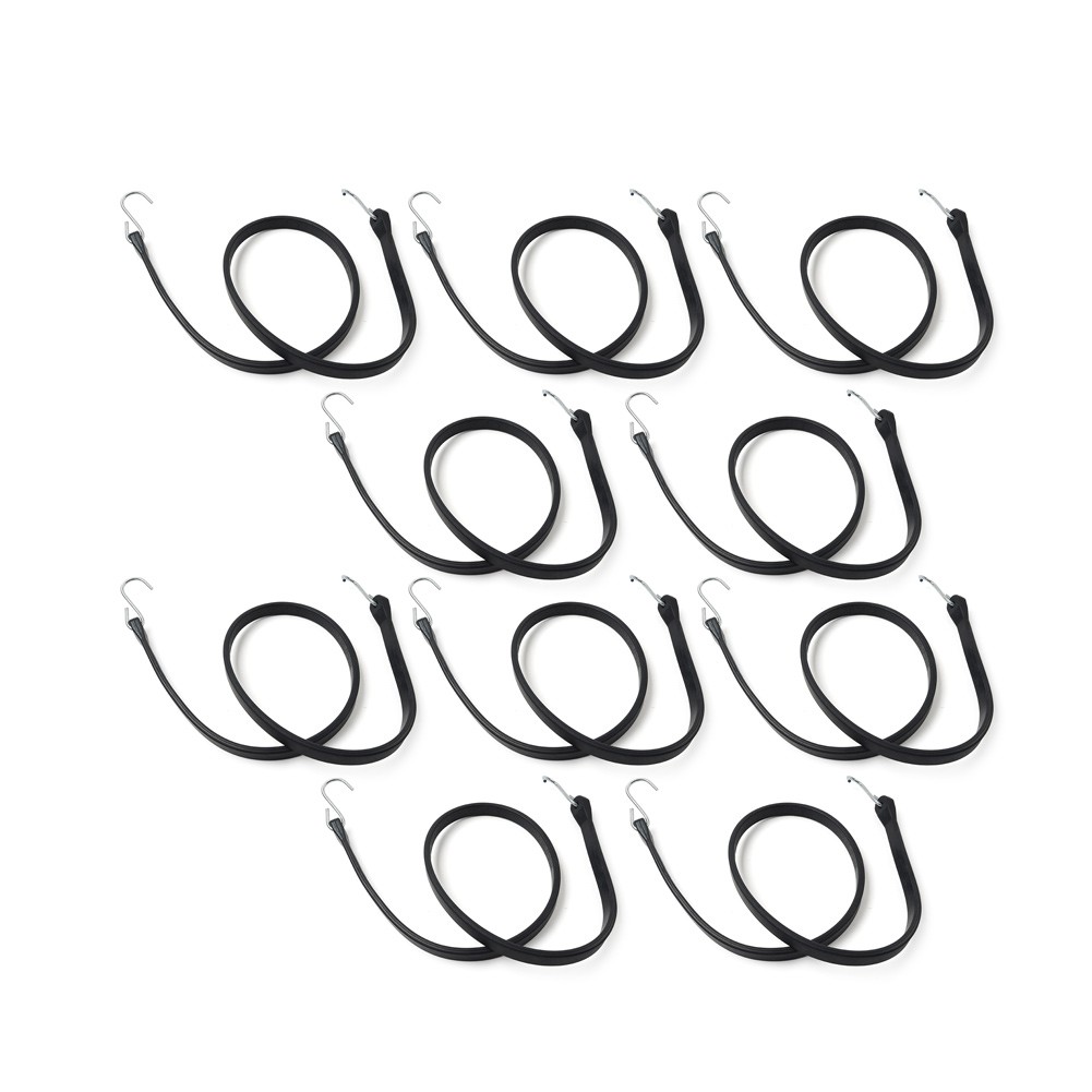 41" Heavy Duty Rubber Tarp Straps Tie Down Bungee Cords With Hooks