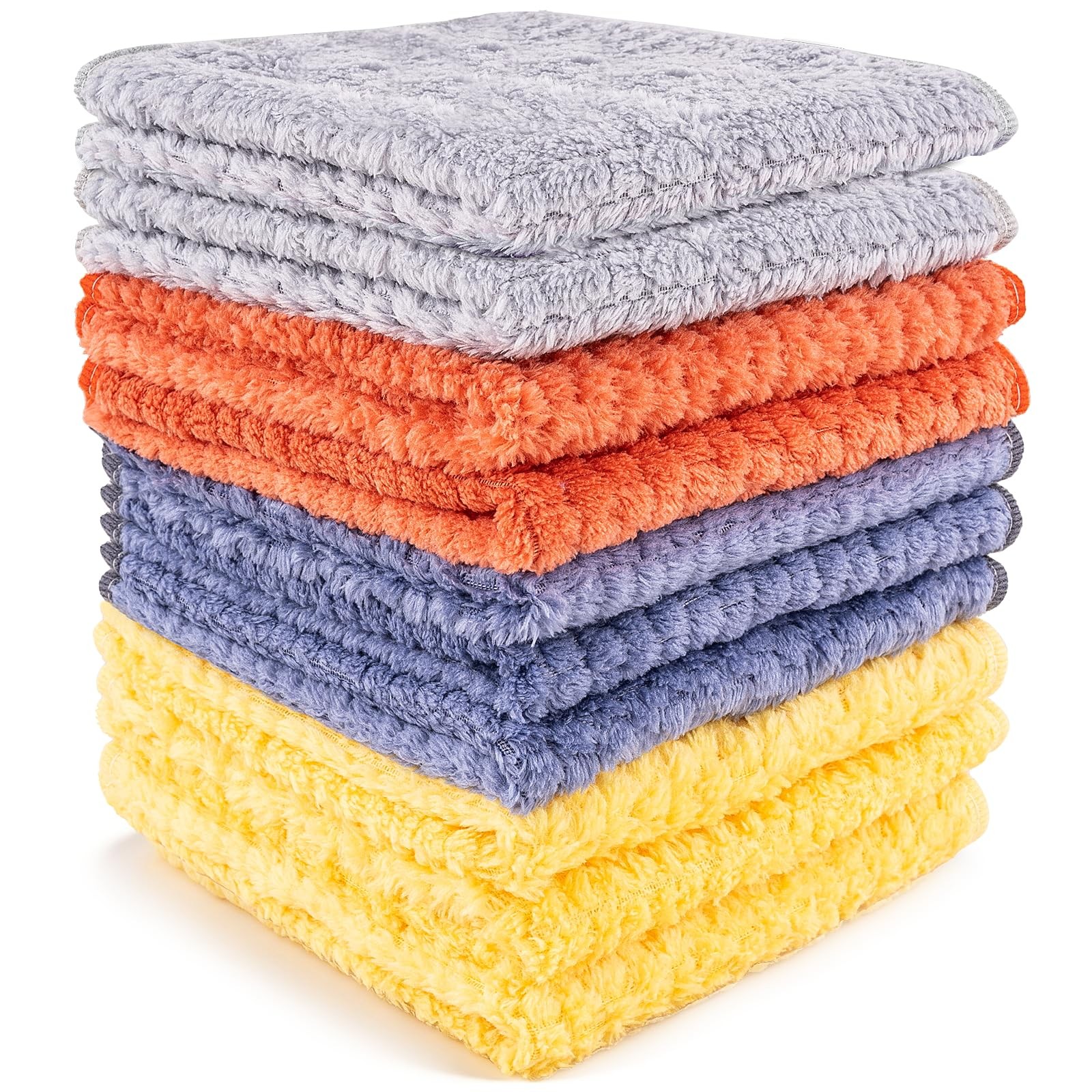 Microfiber Cleaning Cloths 12" x 12": 10 Pack Reusable lint-Free | Towels for