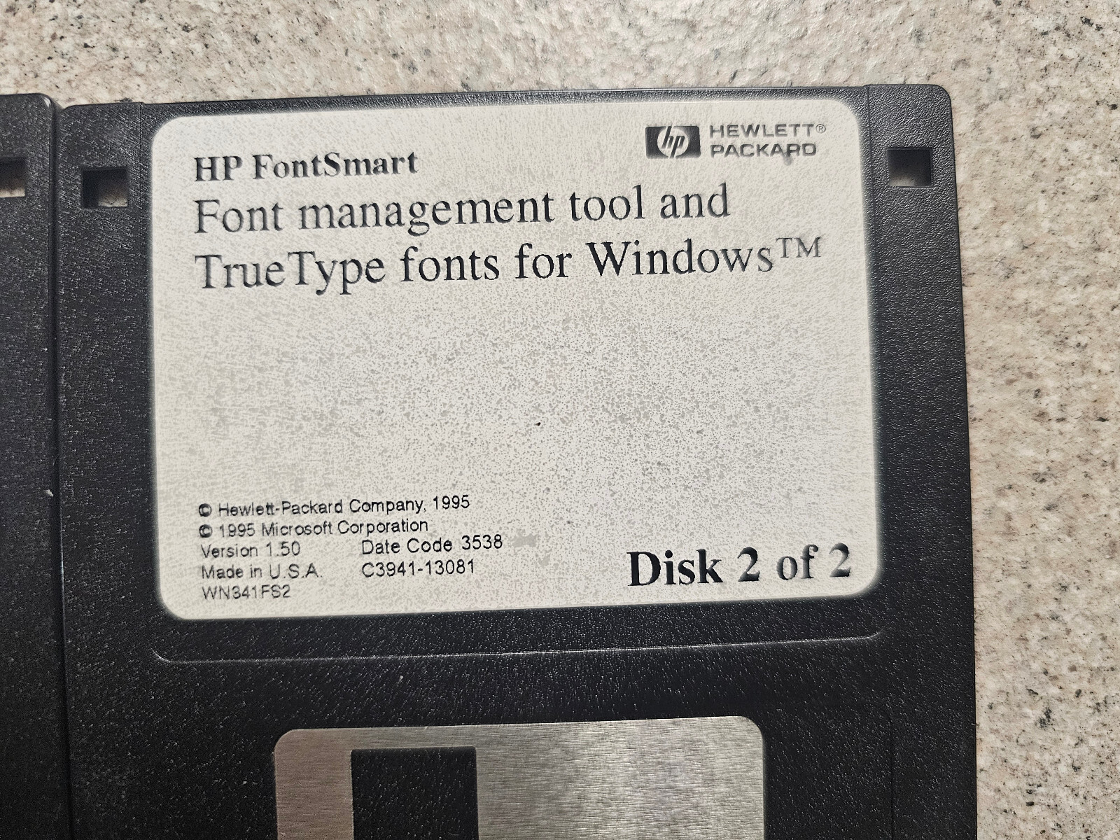 HP FONTSMART FOR WINDOWS 3.1 DISKETTE VERSION.