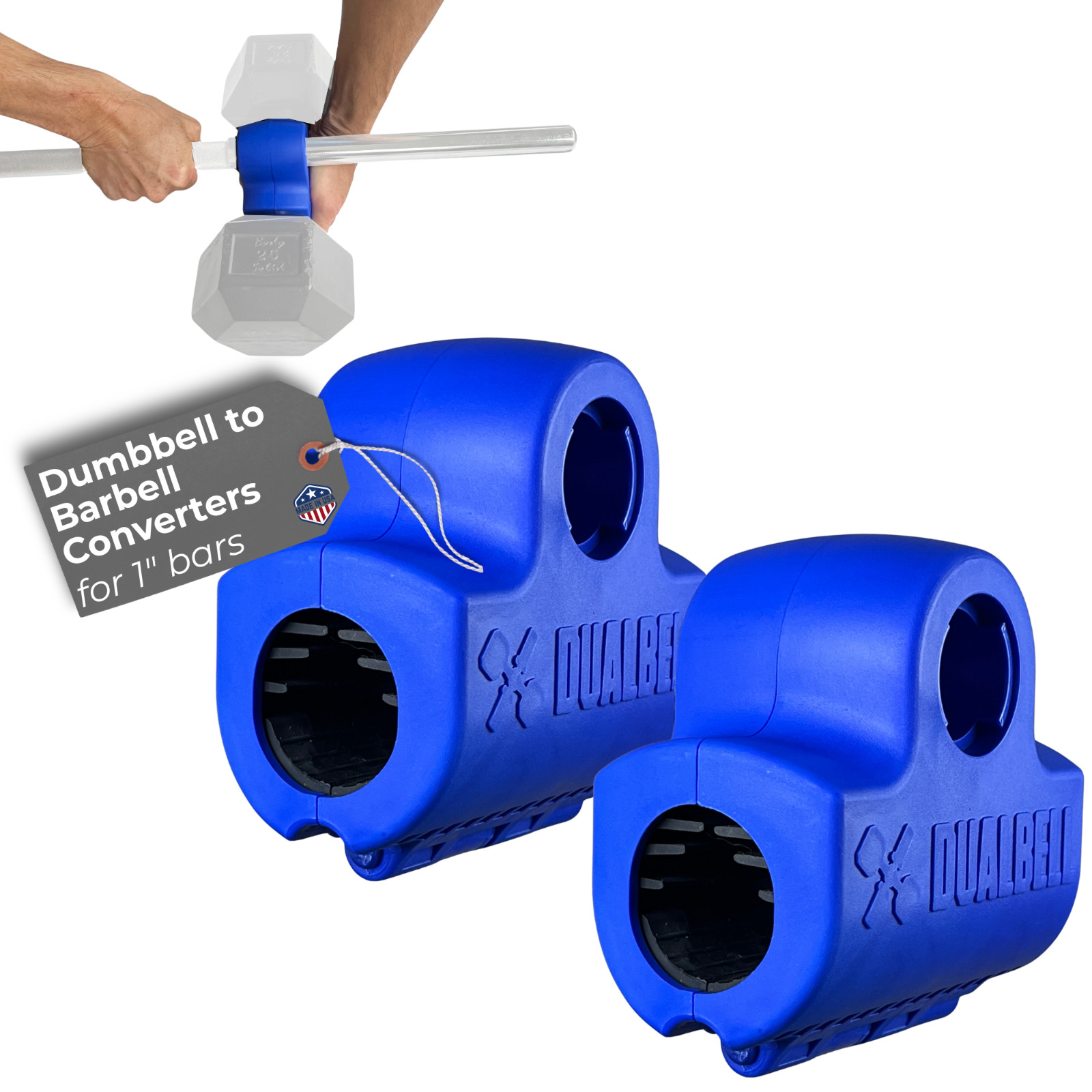 Convert Dumbbells to barbell- Dualbell Pair Factory 2nds, home gym clips USA Mad