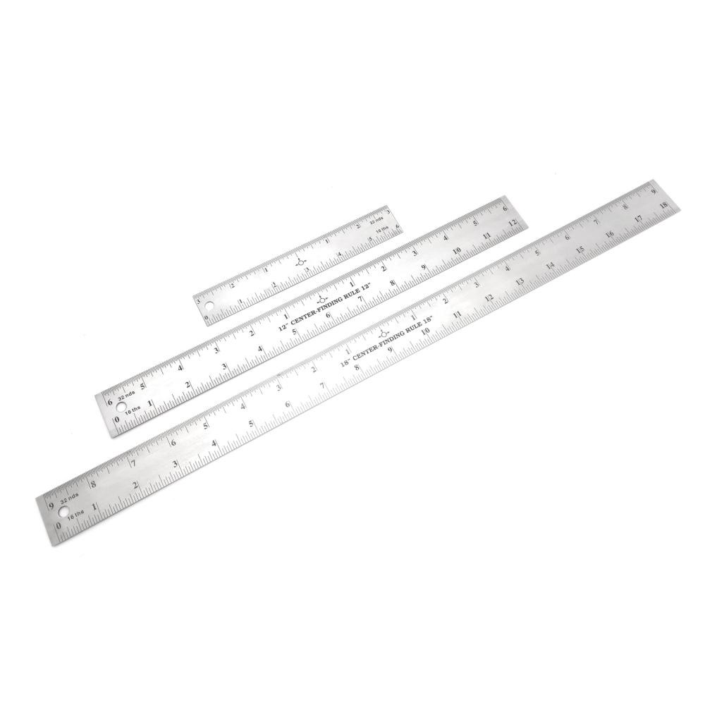 Taytools 3-Piece Stainless Steel Center-Finding Ruler Set 150692