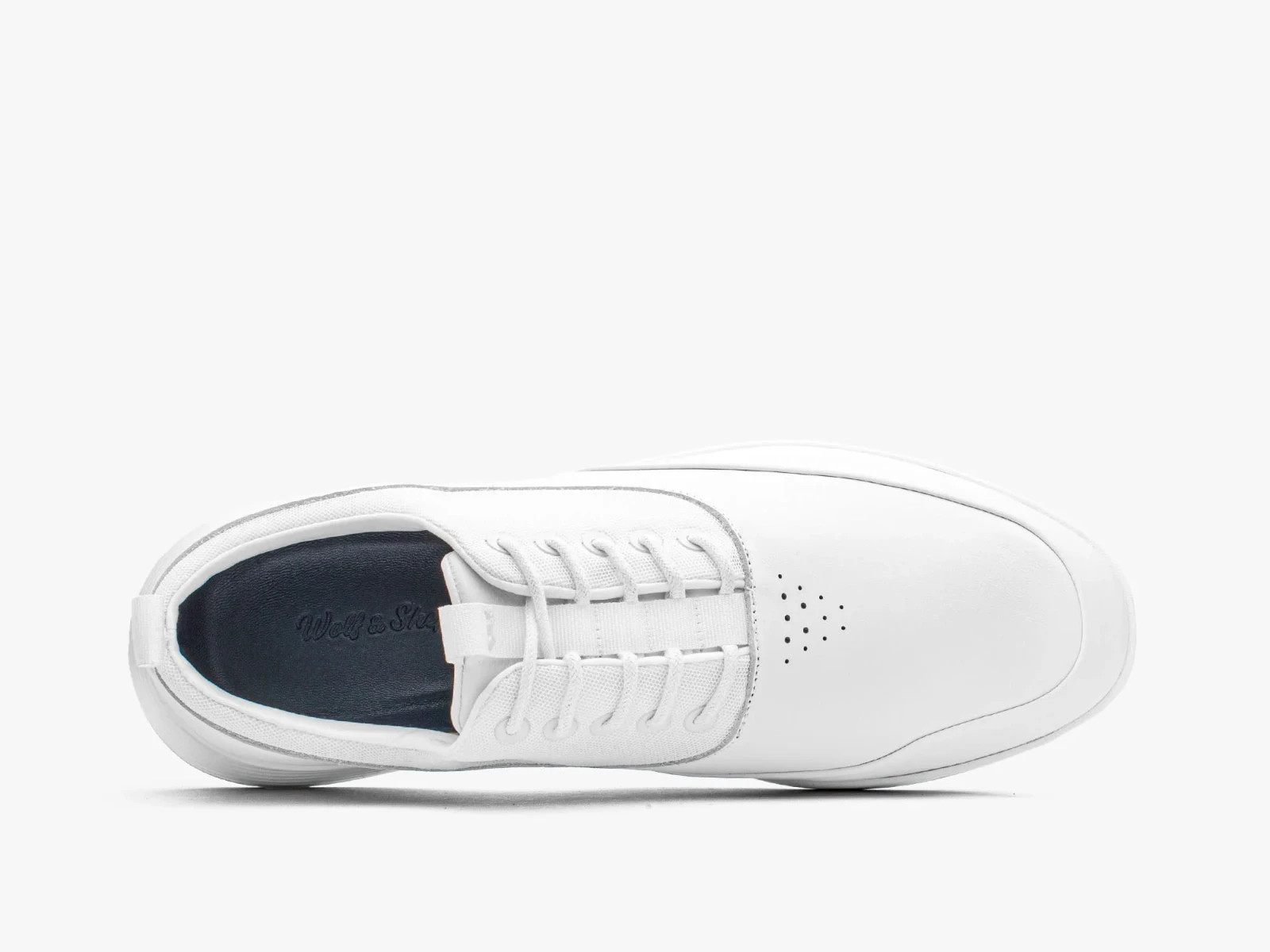 Wolf & Shepherd Crossover Sneaker Mens US 12.5 White Leather Golf Shoes HAWK1682