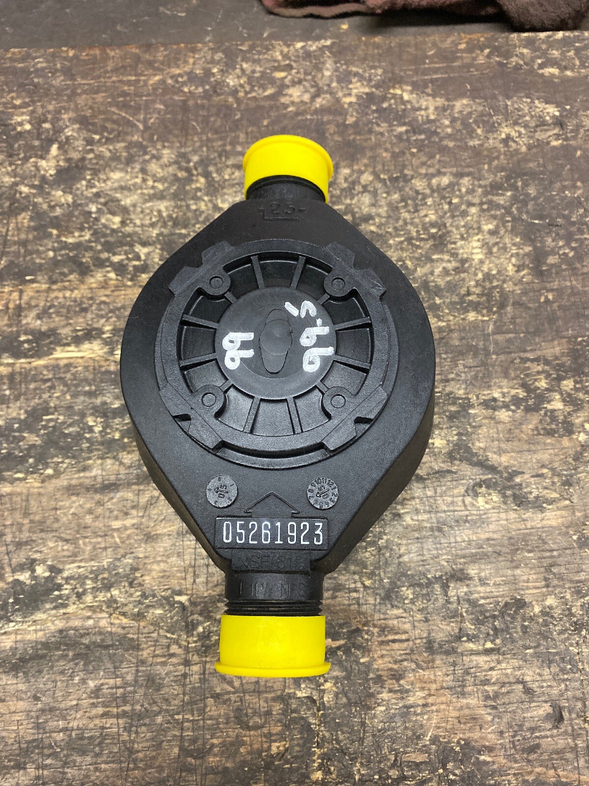6- Badger 5/8x3/4 M25 Plastic Water Meter NSF61 Body Only