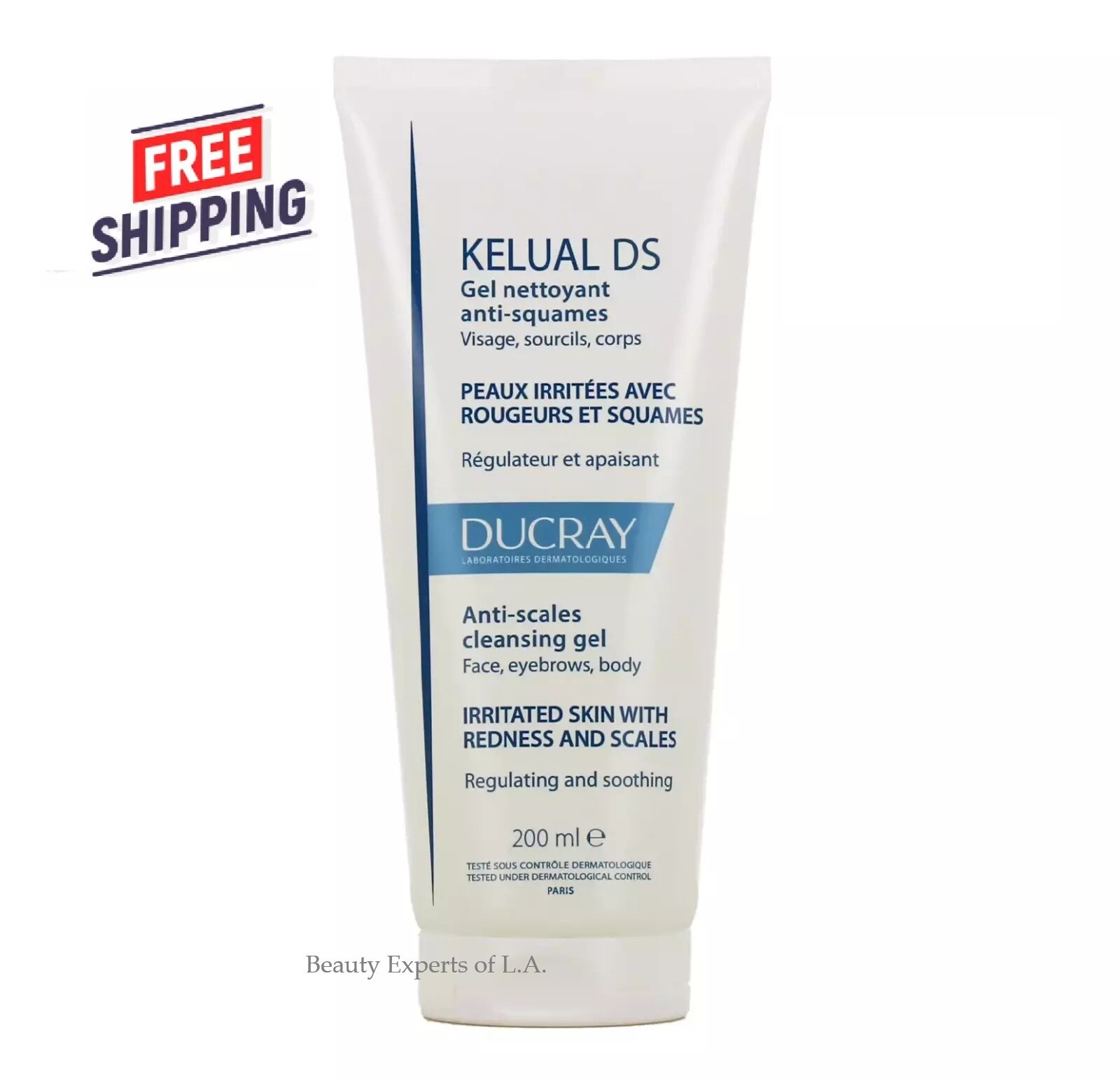 Ducray Kelual DS Foaming Gel Cleanses Purifies  200ml, 6.8zo  Exp 04/2028